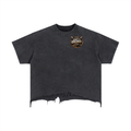Vintage Wash Boxy Distressed Hem T-Shirt