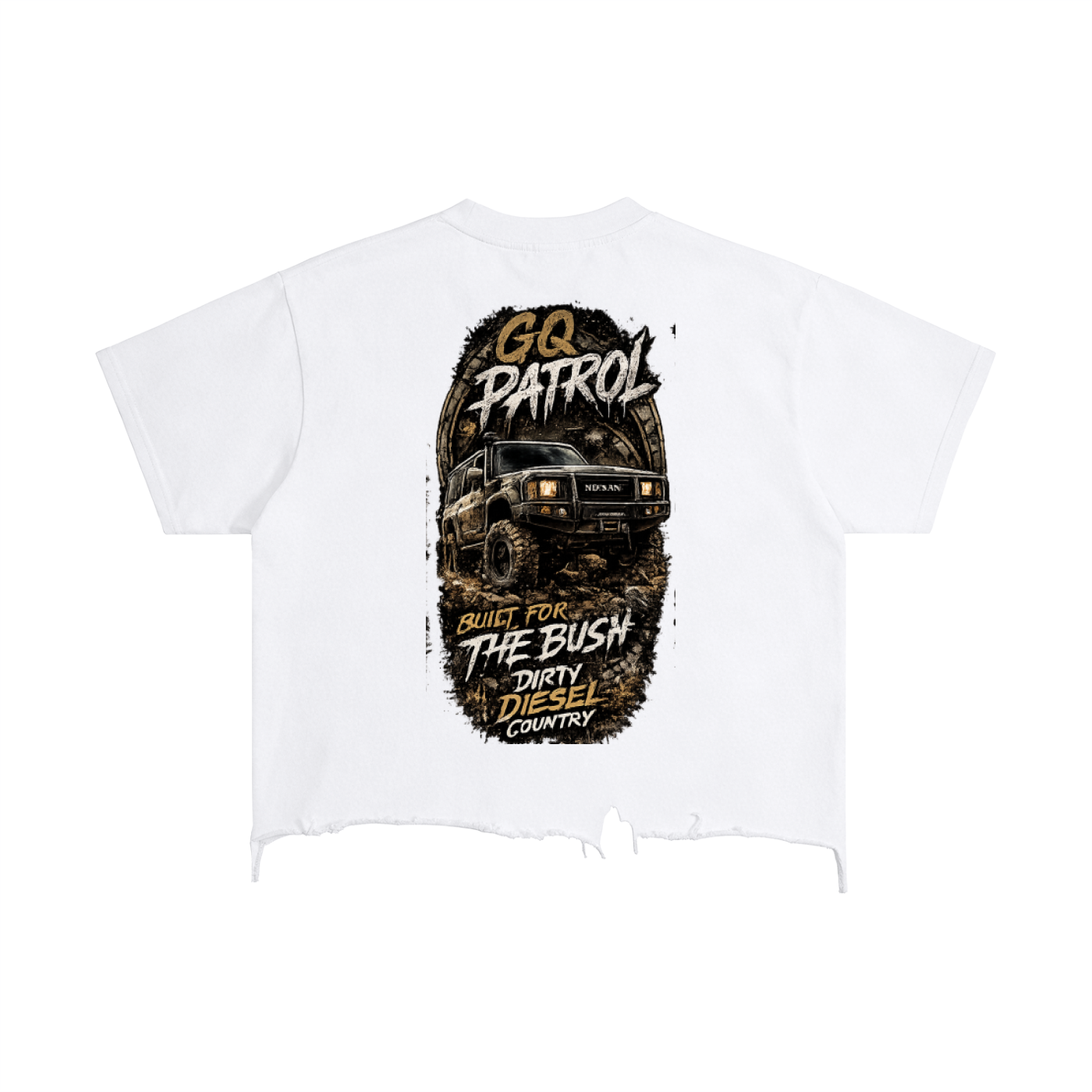 Vintage Wash Boxy Distressed Hem T-Shirt